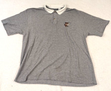 Vintage Looney Tunes Polo Shirt Mens XL Gray Taz Warner Bros Golf 1999