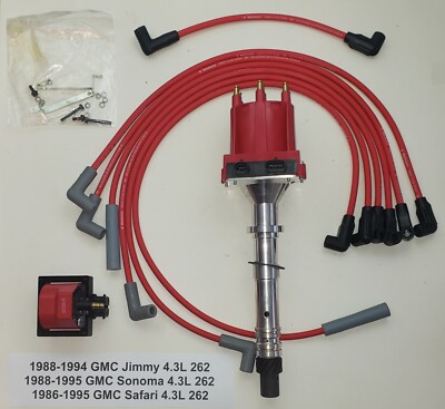 GMC 4.3L 262 1986-95 EFI/ TPI / TBI DISTRIBUTOR + PLUG WIRES + COIL JIMMY SONOMA
