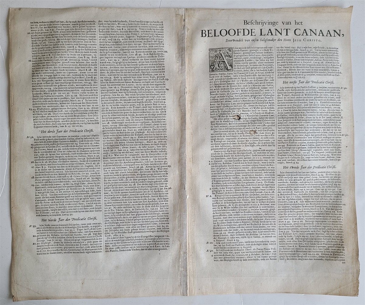 1700s MAP of CANAAN LAND ISRAEL PALESTINE antique | eBay