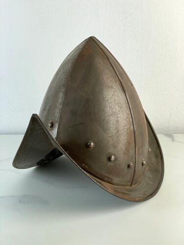18 ga casco bollitore spagnolo medievale spagnolo Morion replica vecchio modello spagnolo - Foto 4 di 4
