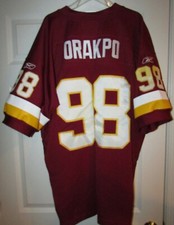 NFL Washington Redskins #98 Brian Orakpo Replica Jersey Large by Nike EUC