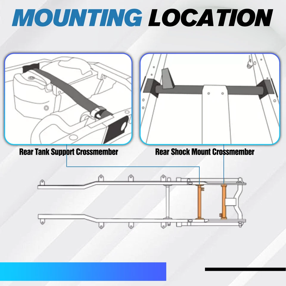 Soporte de tanque delantero y trasero y soporte de amortiguador travesaño para 07-14 Chevy Silverado 1500 Foto 3 de 4