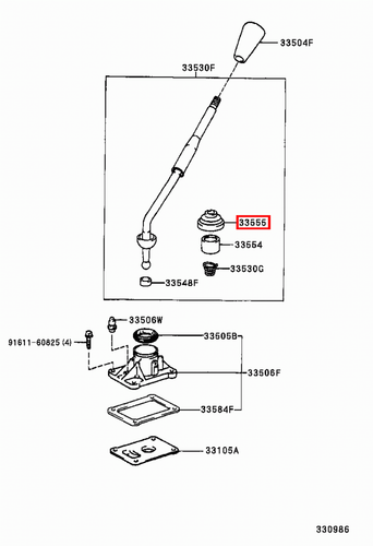 Genuine Hilux LN105 LN100 KZN205 KZN165 KZN130 KDN170 Gear Shift Lever Boot - Picture 7 of 20