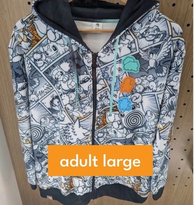 EUIC 2026 LARGE Comic Kanto Zip Hoodie Adult Pokemon Center EUIC EXCLUSIVE