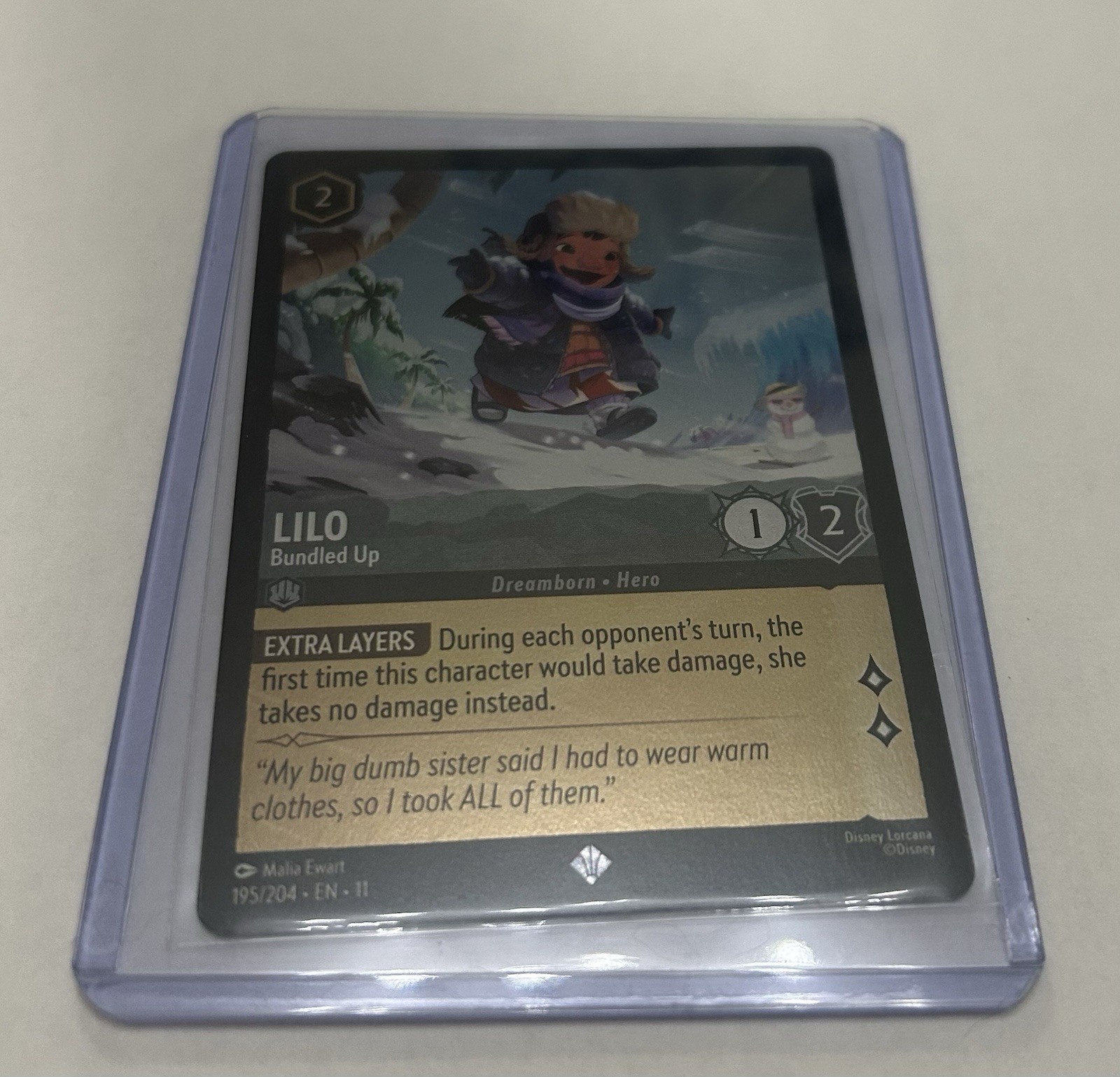 Lorcana - Lilo - Bundled Up 195/204 Winterspell COLD FOIL
