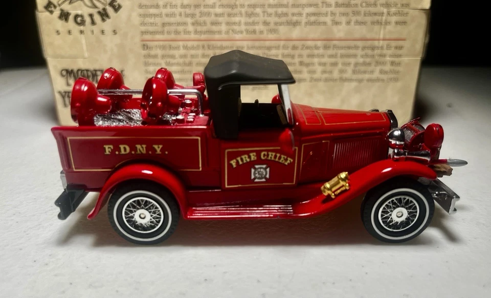 VINTAGE MATCHBOX COLLECTIBLES YFE12 1930 FORD MODEL A BATTALION CHIEFS VEHICLE - Image 3 of 4