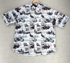 Clearwater Outfitters Shirt Mens Large Multicolor Motorcycle Route 66 Button Up
