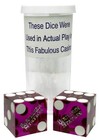 Boulder Station Las Vegas Casino Matching Serial #s Dice Pair Purple Polished — photo 2