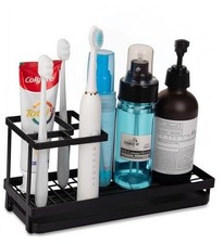 Black Toothbrush Holder for Bathroom Sink, Countertop Organizer Black Model 2