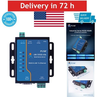 PUSR RS232 RS485 Modbus RTU to TCP Gateway Serial Ethernet Converter
