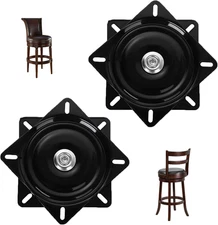 2 Pack 6 Inch Heavy Duty Bar Stool Swivel Replacement, 400Lbs Capacity Swivel Me