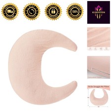 Soft Light Pink Nursing Pillow Cover - Breathable Muslin  Concealed Zipper