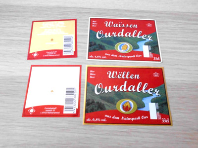 2 beer labels from Heinerscheid Luxembourg BE 1 0 - series 04 - 2026