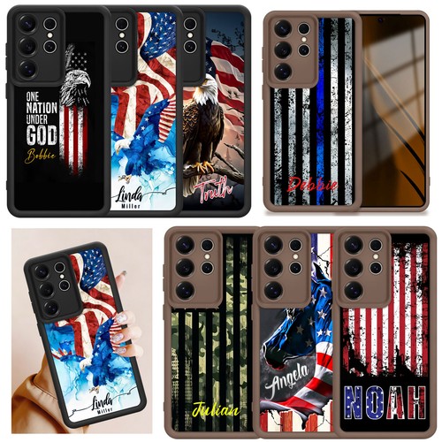 For Samsung Galaxy S26 S25 A17 A18 Anti-Drop Custom American Flag TPU Case Cover - $12.99