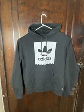 Adidas Hoodie Black Trefoil Logo Pullover Sweater Sweatshirt Skateboarding