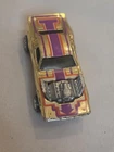 Vintage Hot Wheels Gold Diecast Muscle Car Purple Stripe Blown Engine Hong Kong