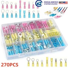 270x Heat Shrink Wire Connectors Waterproof Terminals Set Marine Automotive