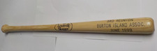 Souvenir Louisville Slugger Wood Ball Bat 125 3rd Reunion Burton Island 1999