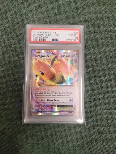 Pokemon XY Evolutions Dragonite Ex 72/108 PSA 10
