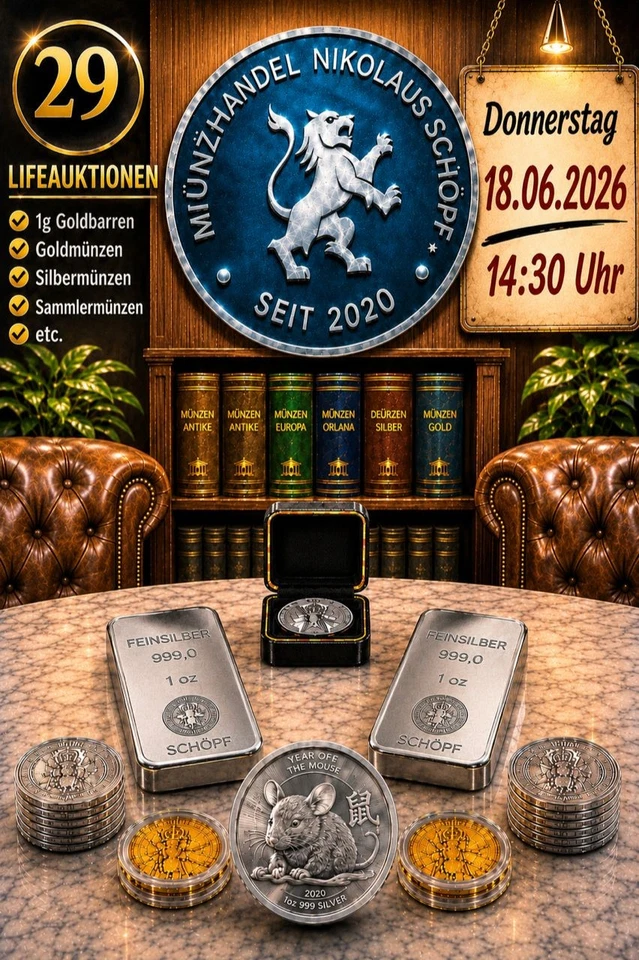 Medaillen- und Münzauktionen!