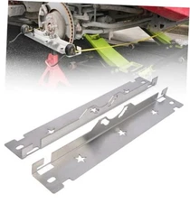 Premium Wheel Alignment Tool Plate with Hanging Holes, Stainless Steel Silver