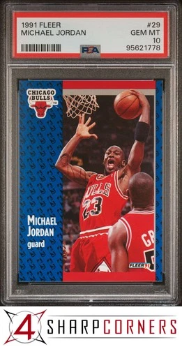 1991 FLEER #29 MICHAEL JORDAN BULLS HOF PSA 10