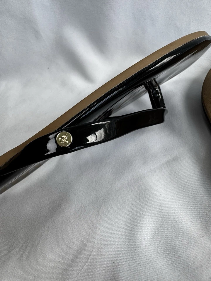 Sandalias Sam Edelman para mujer 8,5 negras tanga verano zapatos planos sin cordones chanclas Foto 3 de 4