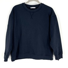 Zara Black Sweatshirt Women's Size Medium Cotton