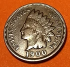 ■ 1900 INDIAN PENNY ONE CENT ☐