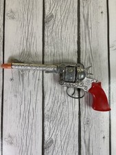 Vintage/Rare JOAL Die Cast Toy Western Cap Pistol Red Handle Made In Spain.