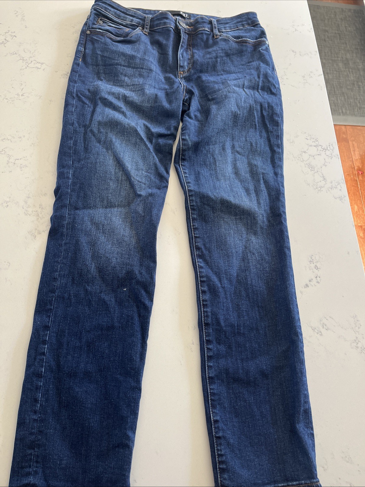 Kut from the Kloth Catherine Boyfriend Jeans Dark Wash Blue Size 8 Stretch Denim