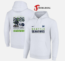 Seahawks 2026 Super Bowl Mascot Hoodie Size S-5XL DTG Print