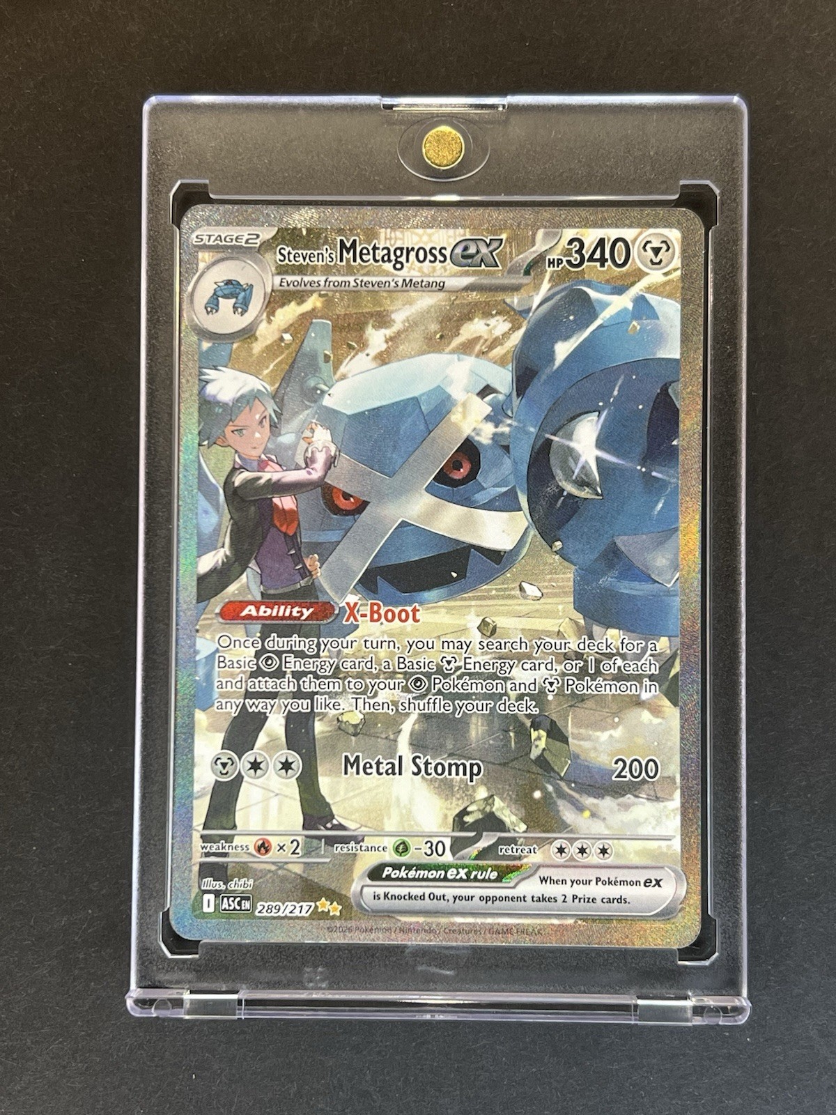 Pokemon Ascended Heroes Steven's Metagross ex 289/217