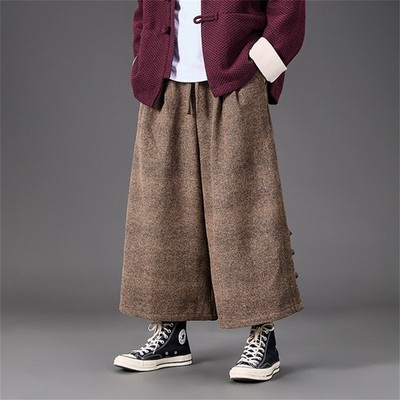 Men Casual Chinese Pants Workout Baggy Sweatpant Long Trousers