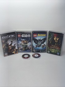 PSP 3001E Black Console - Sony PlayStation Portable + 6 games & Case, Tested. A+