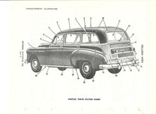1949 1950 1951 1952 1953 Pontiac Station Wagon Nos Exterior Parts Guide