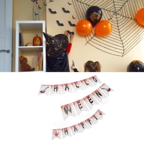 Scary Bloody Handprint Knife Hanging Banners 18pcs Haunted House Bloody Han NOW - Foto 1 di 12