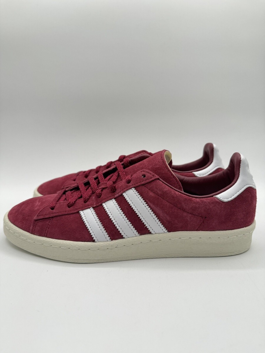 Adidas Men's Campus 80s Originals Size 8 Burgundy White Adidas Men's Campus 80s Originals Size 8 Burgundy White