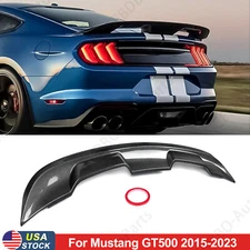 Rear Spoiler Wing For 2015-2024 Ford Mustang GT350 GT500 2Door Carbon Fiber Look
