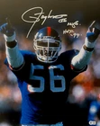 Lawrence Taylor Signed NY Giants 16x20 Photo w/ NYG + HOF 99 Beckett Wit BAS COA