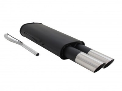 Novus Endschalldämpfer 2 x 76 mm MS - Design Stahl für VW Passat - 35i