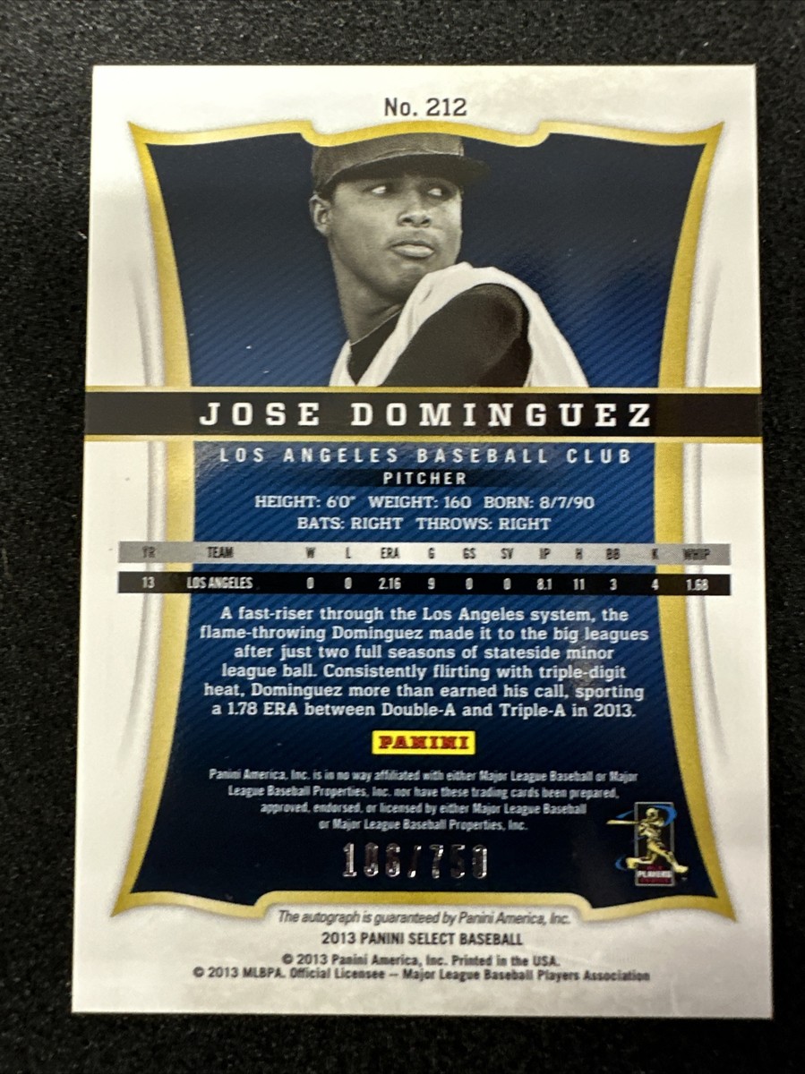 Jose Dominguez RC Auto 2013 Panini Select #212 Rookie 106/750 | eBay