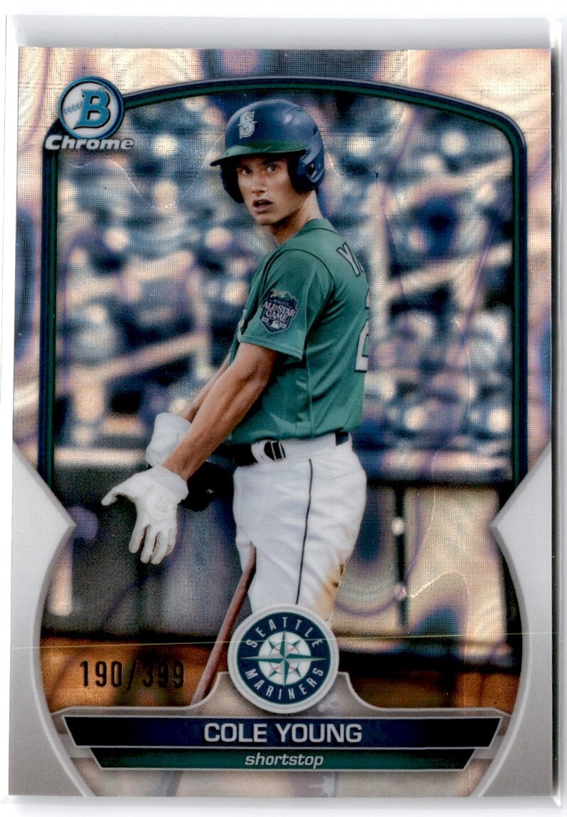 2023 Bowman Chrome Wave Refractor Cole Young /399 Seattle Mariners