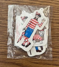 1991 Where's Waldo and Friends Christmas Ornaments Set of 3 Hardee’s NEW Sealed