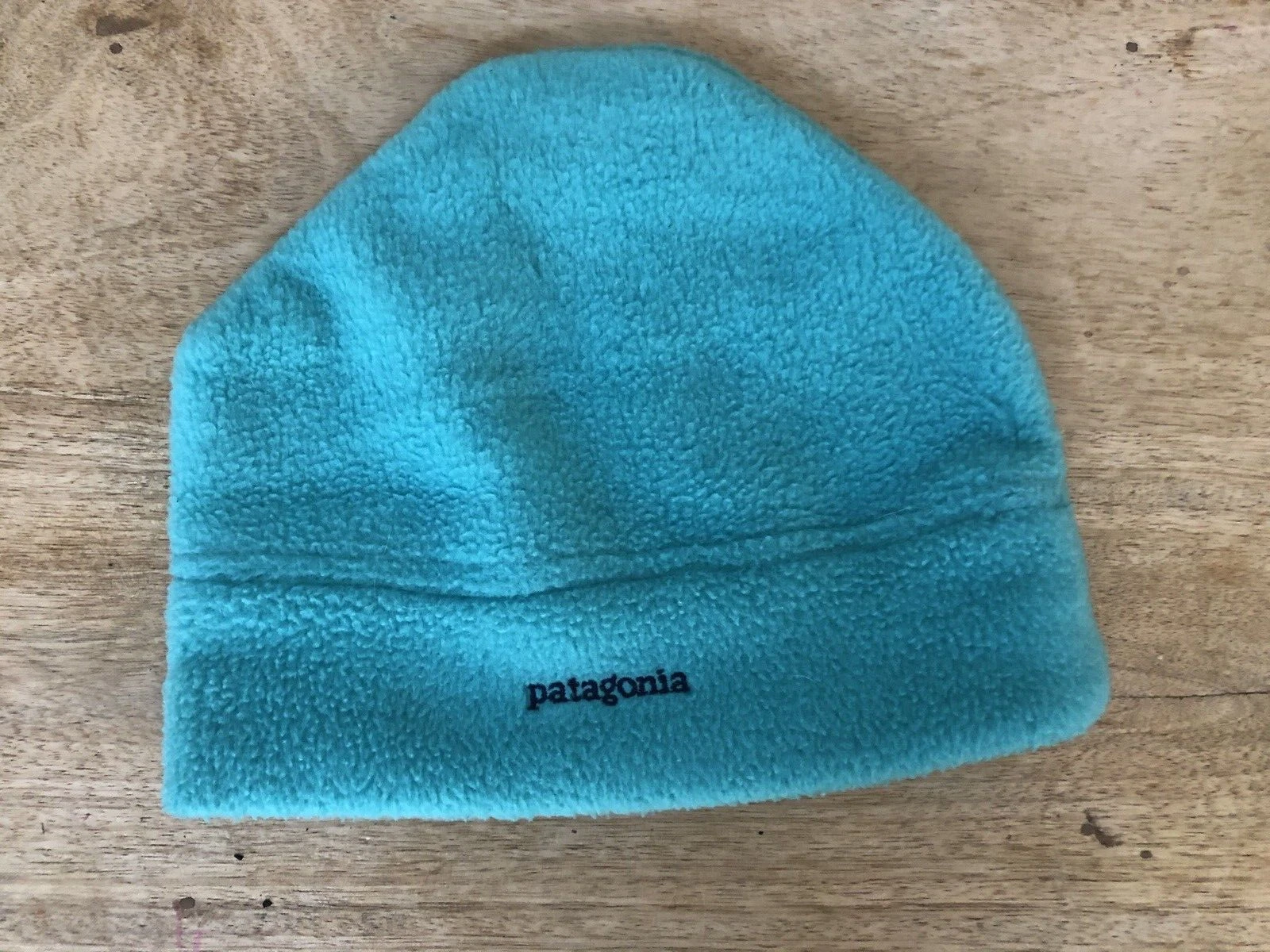 Vintage Patagonia 1990s Turquoise Fleece Hat Oversized Medium Teal Seafoam