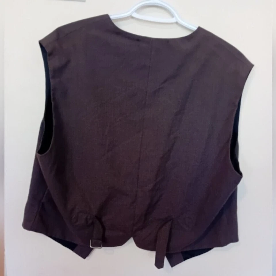 Vintage Men's Formal Imperial Vest Faux Wool  Fancy Special Occasion Size M - Image 4 of 4