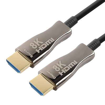50FT (AOC) ACTIVE OPTICAL FIBER HDMI 2.1 CABLE 8K@60Hz 4K@120Hz 48Gbps CL3 Rated