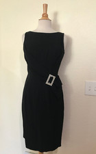 SALE SALE VTG 50s60s Lilli Diamond Original Black Wiggle Cocktail Dress Bust 34"