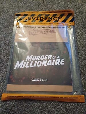 Cryptic Killers Ungelöstes Rätselspiel - Mord an einem Millionär. Ex/Con