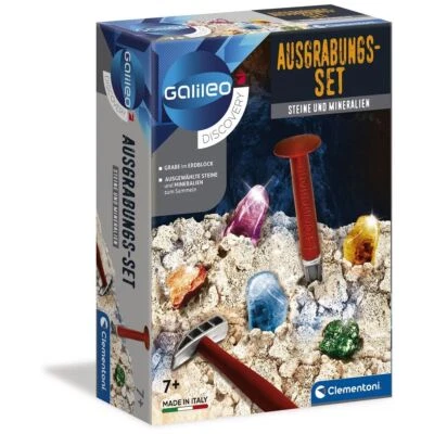 Clementoni 69940 - Galileo Discovery - Ausgrabungs-Set - Steine und Mineralien
